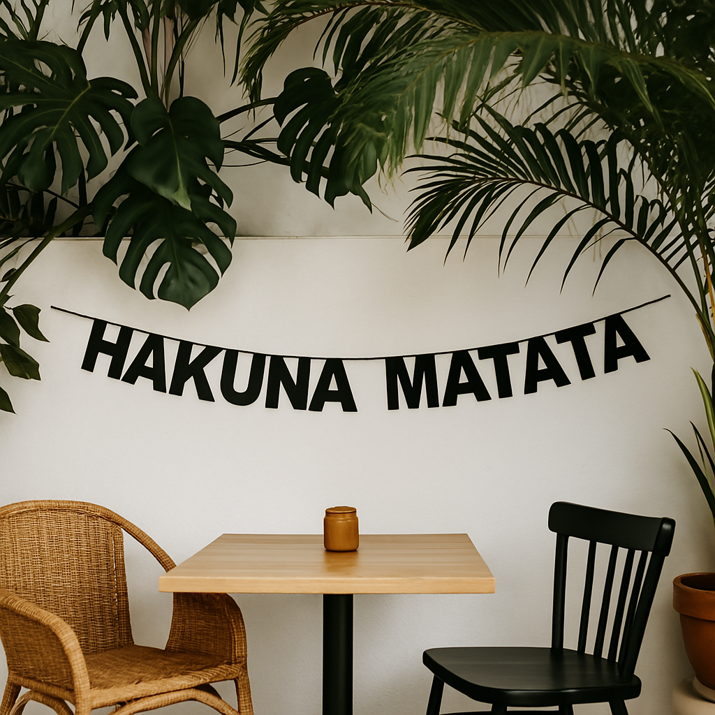Letterketting  "Hakuna matata"