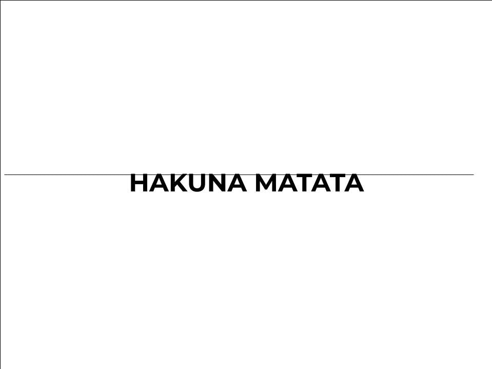 Letterketting  "Hakuna matata"
