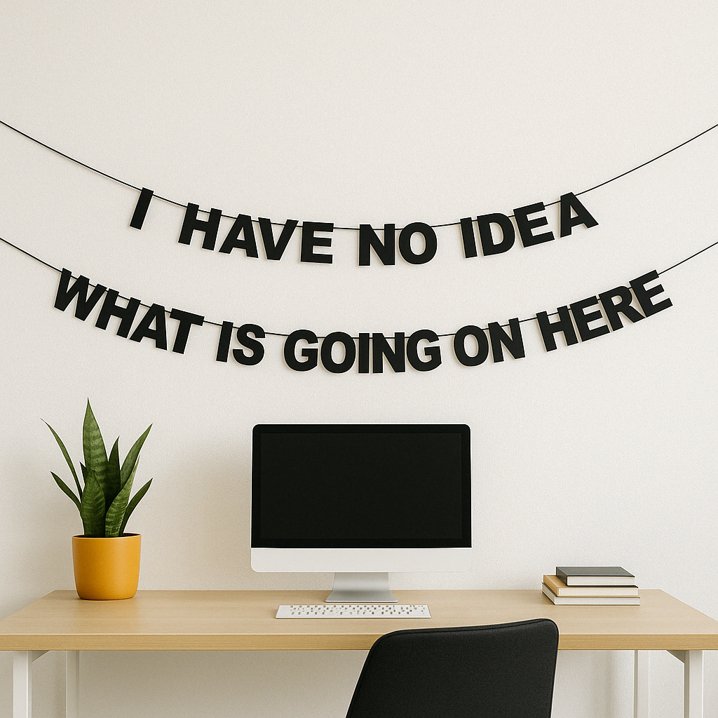 Letterketting  "I have no idea what's Going On here"