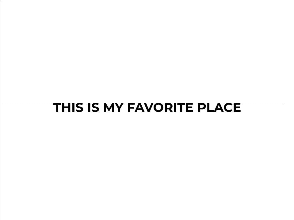 Letterketting "This Is My Favorite Place"