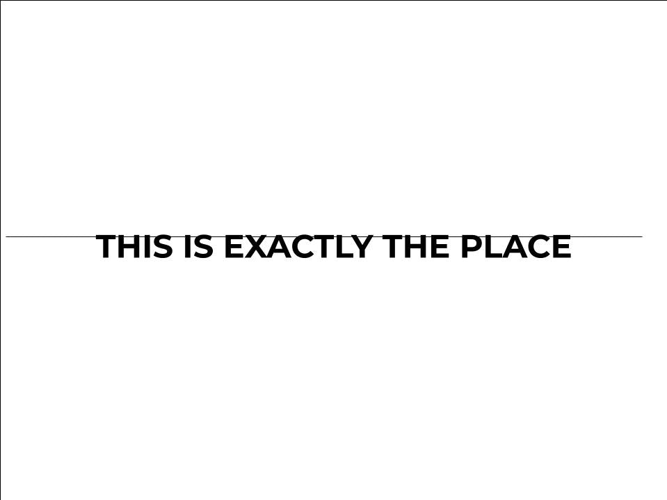 Letterketting "This is exactly the place"